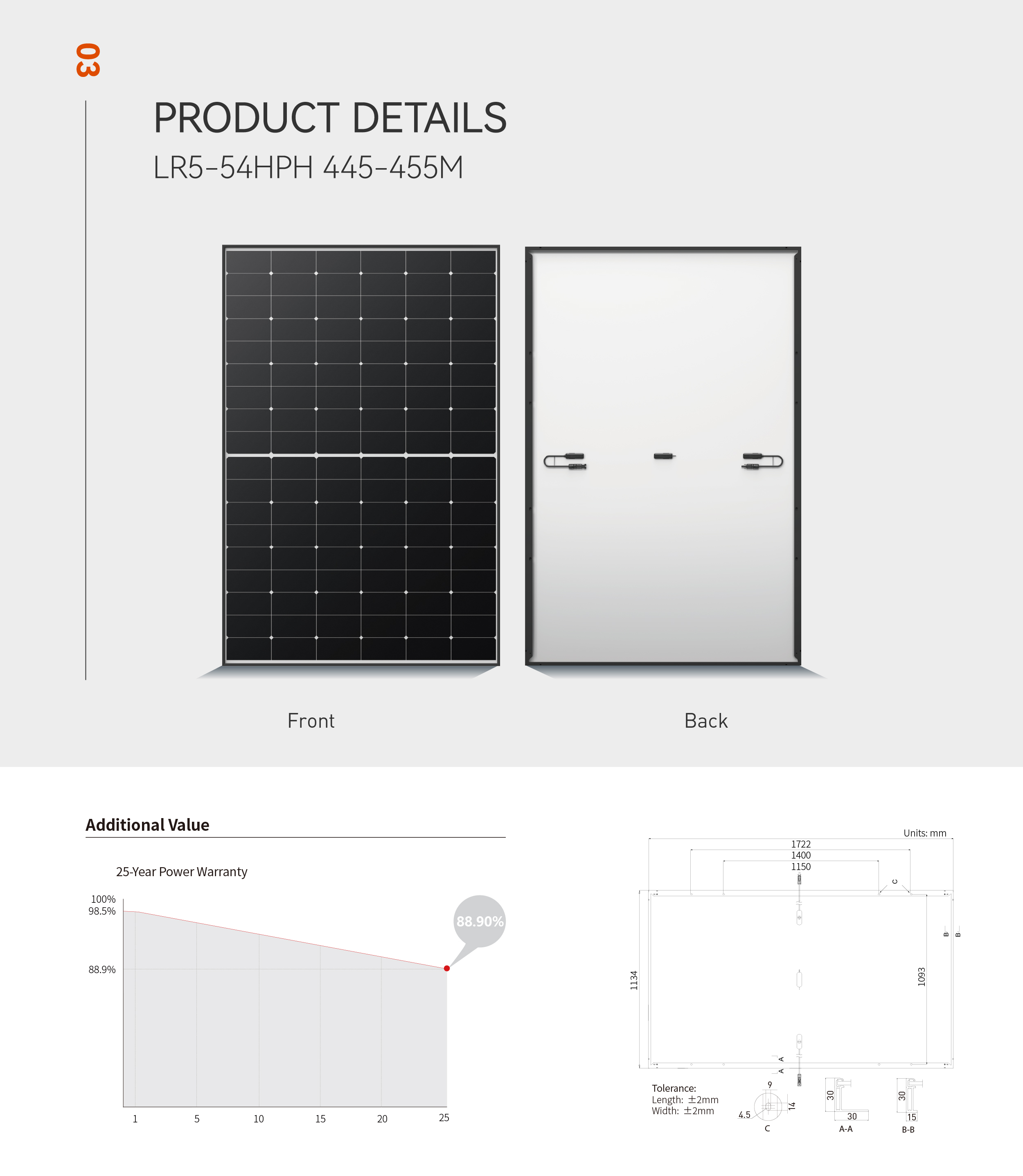  440w black side Solar panel